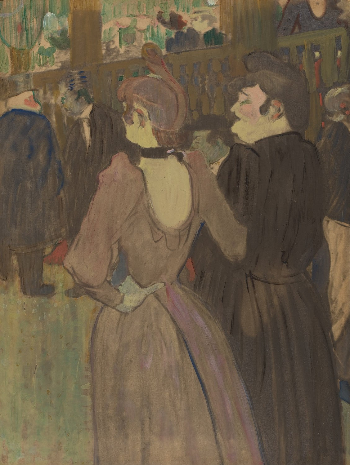 La Goulue and Her Sister by Henri de Toulouse-Lautrec