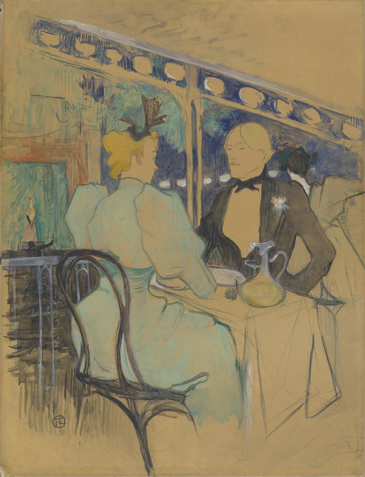 Fashionable People at Les Ambassadeurs (Aux Ambassadeurs: Gens Chic) by Henri de Toulouse-Lautrec