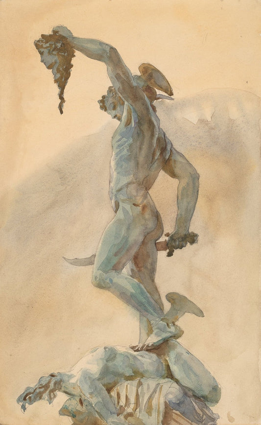 Sketch of Cellini's "Perseus" by John Singer Sargent