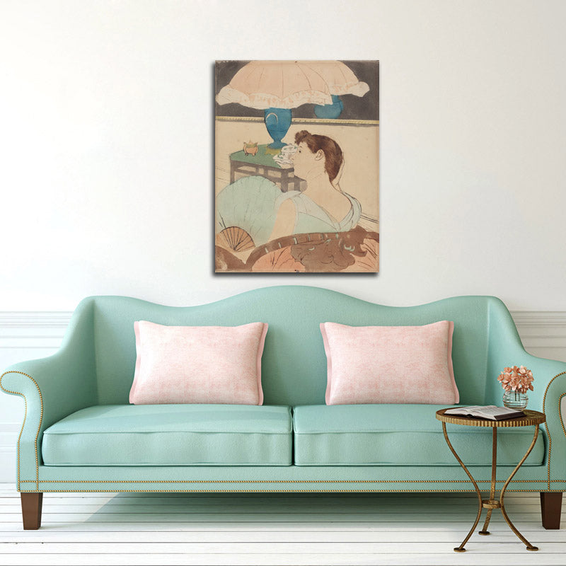 The Lamp - by Mary Cassatt