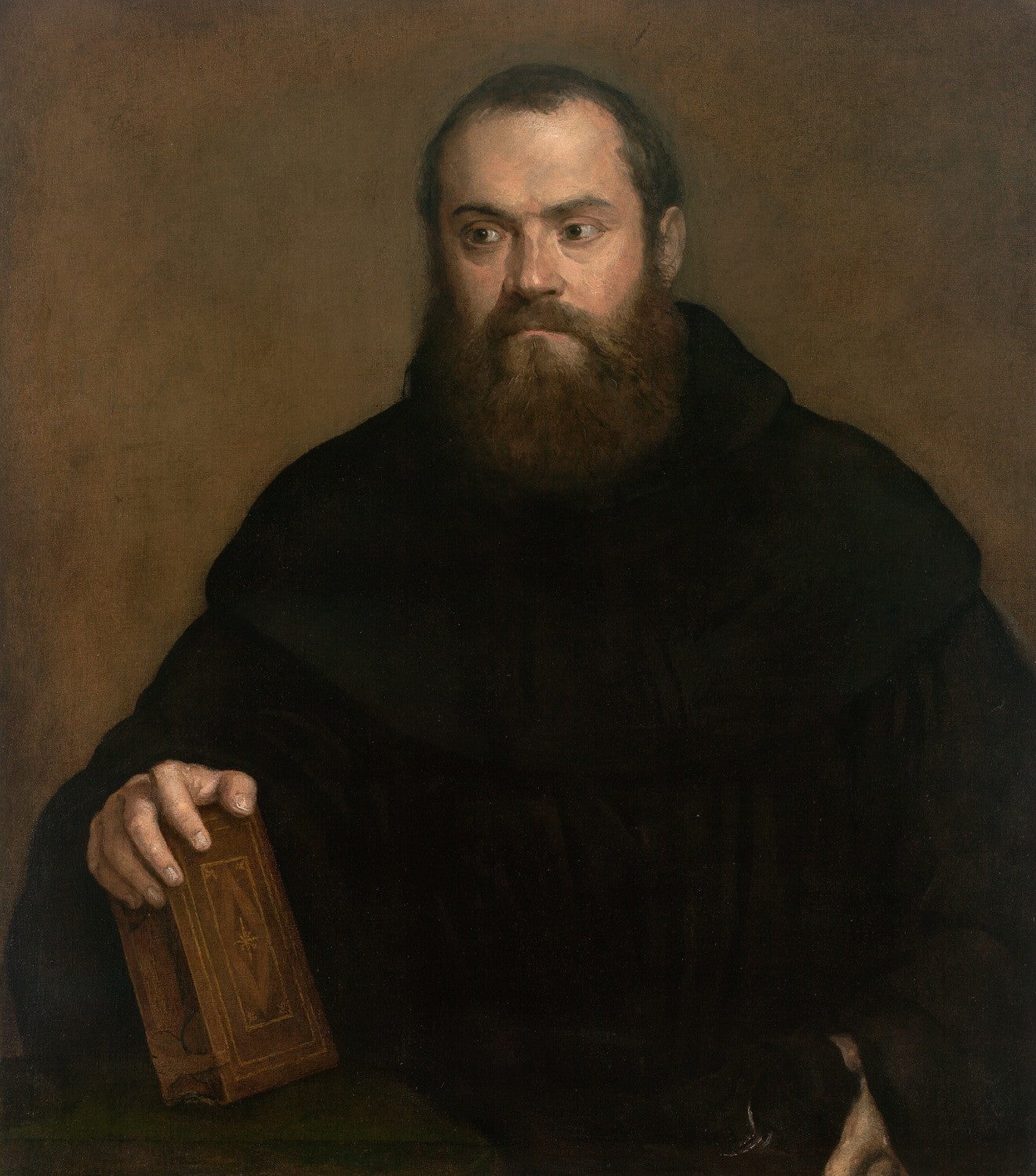 A monk with a book by Titian