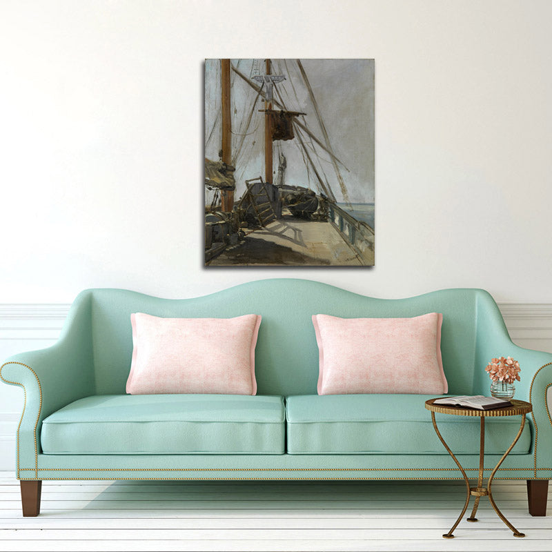 The ship's deck - by Édouard Manet