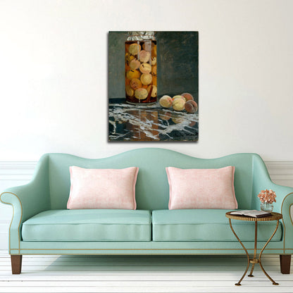 Jar of Peaches - by Claude Monet