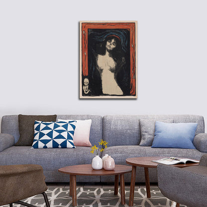 lithograph version of "Madonna" by Edvard Munch