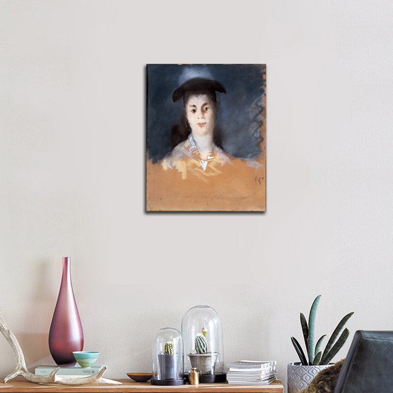 Woman Wearing a Hat with Silk Gauze - by Édouard Manet