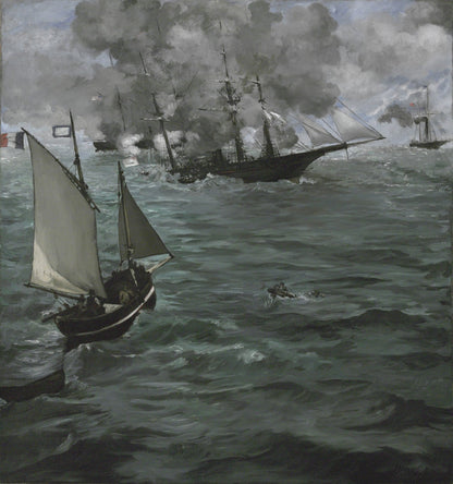 The Battle of the U.S.S. "Kearsarge" and the C.S.S. "Alabama" by Édouard Manet