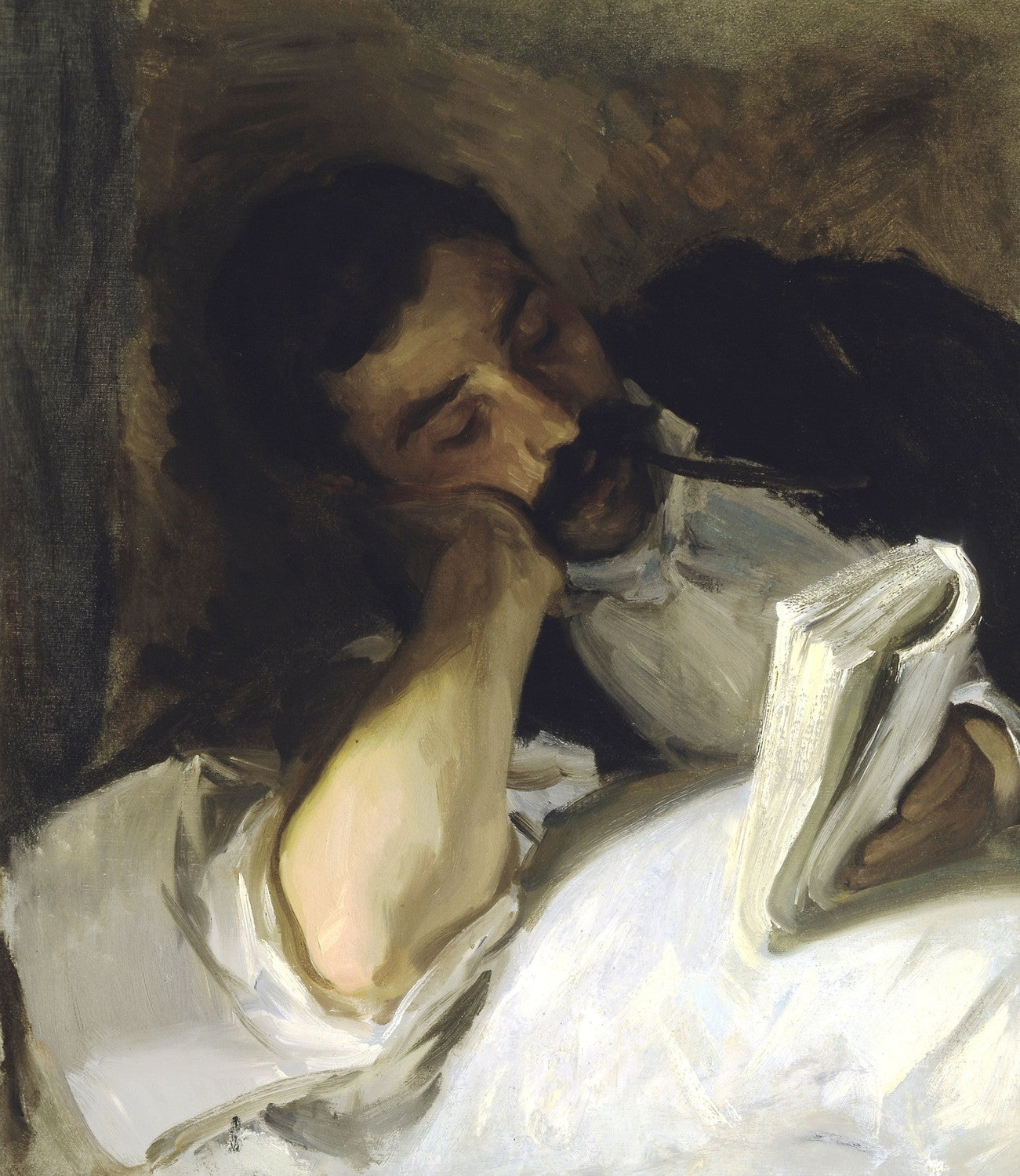 Man Reading (Nicola d’Inverno) by John Singer Sargent