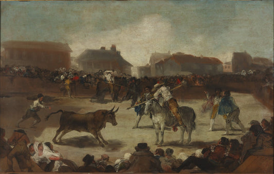 Corrida de toros en un pueblo by Francisco Goya y Lucientes