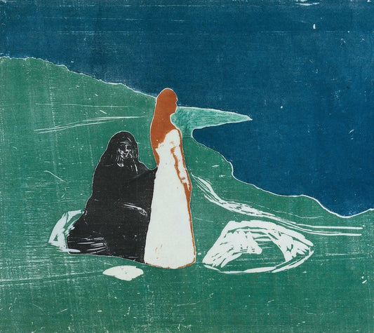 To kvinner på stranden by Edvard Munch