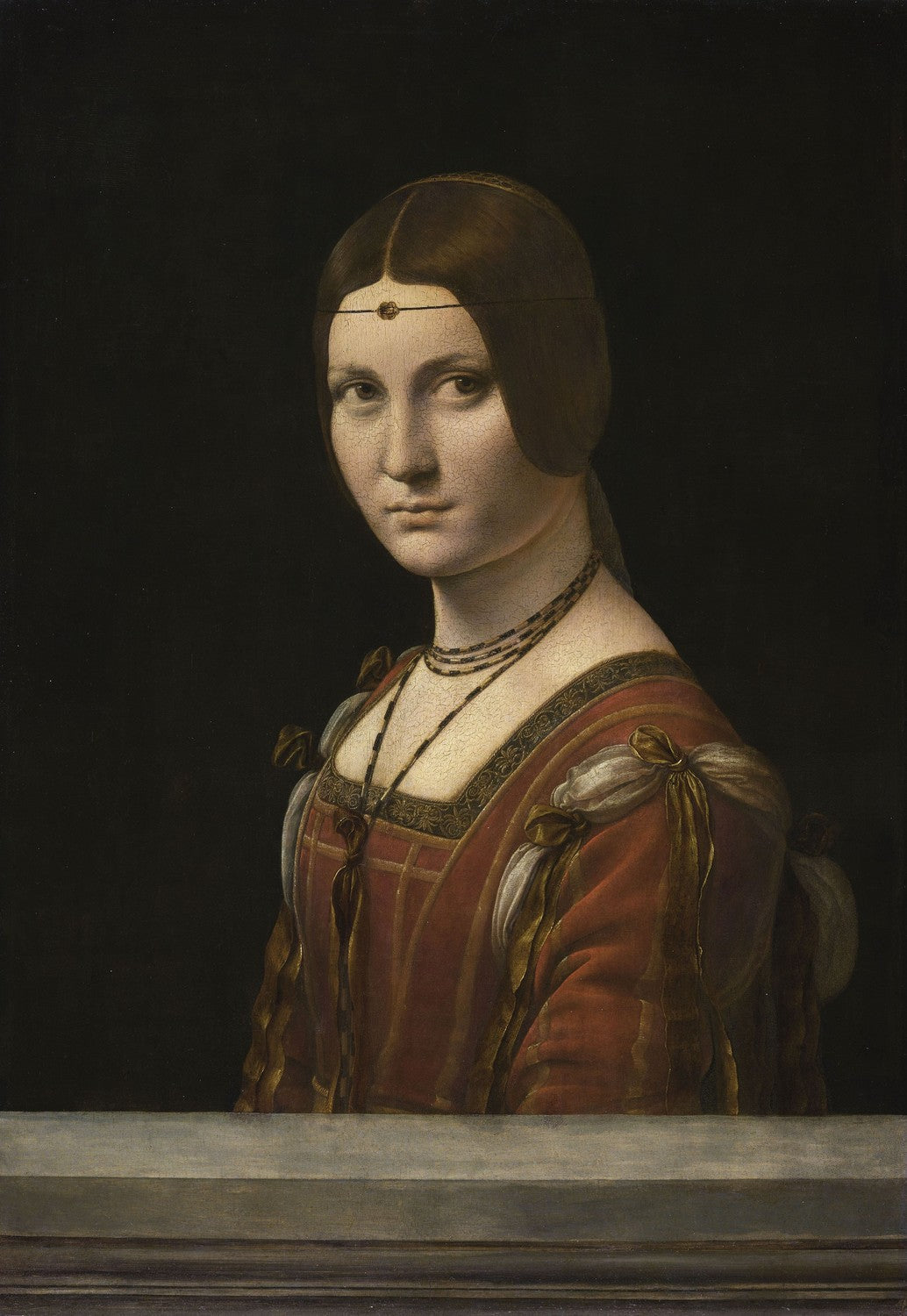 Portrait of an unknown woman, incorrectly known as "La belle Ferronniere" by Da Vinci