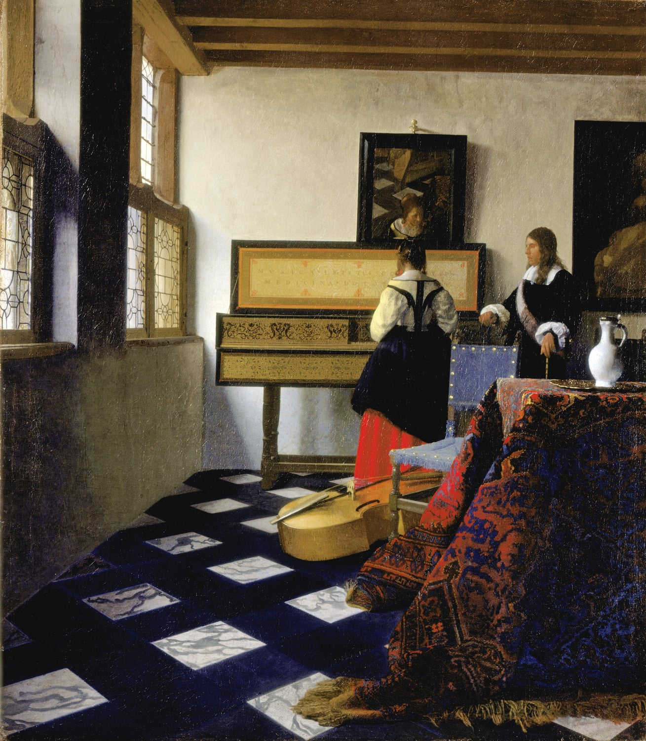 Lady at the Virginal with a Gentleman, 'The Music Lesson' by Johannes Vermeer