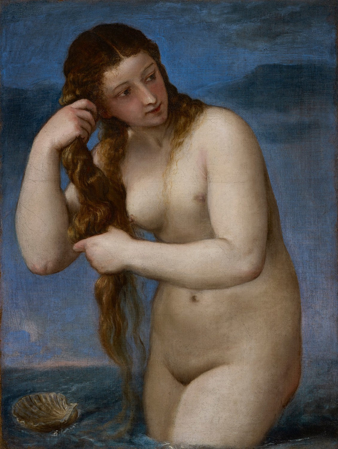 Venus Rising from the Sea ('Venus Anadyomene') by Titian