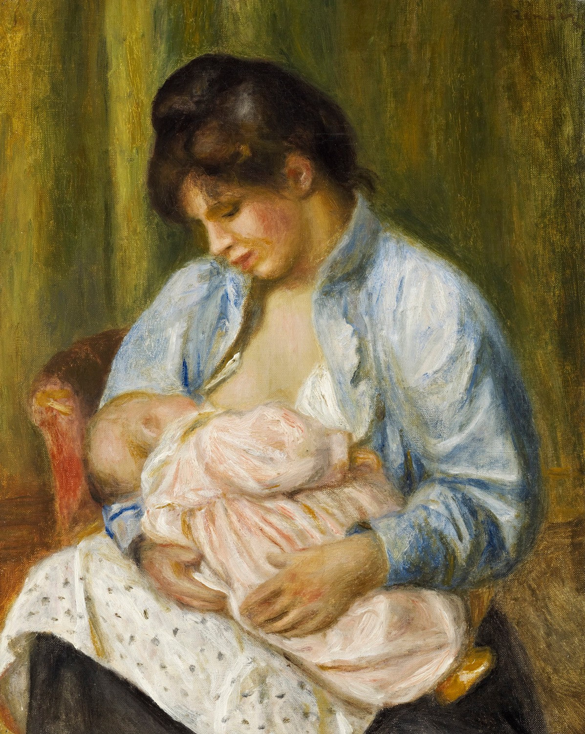 A Woman Nursing a Child by Pierre-Auguste Renoir