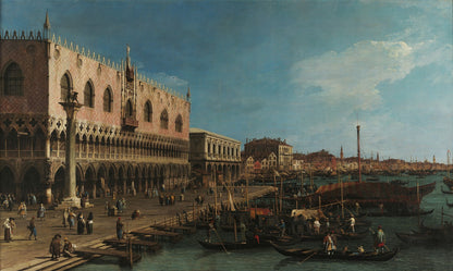 The Pier towards the riva degli Schiavoni with the column of Saint Mark by Canaletto