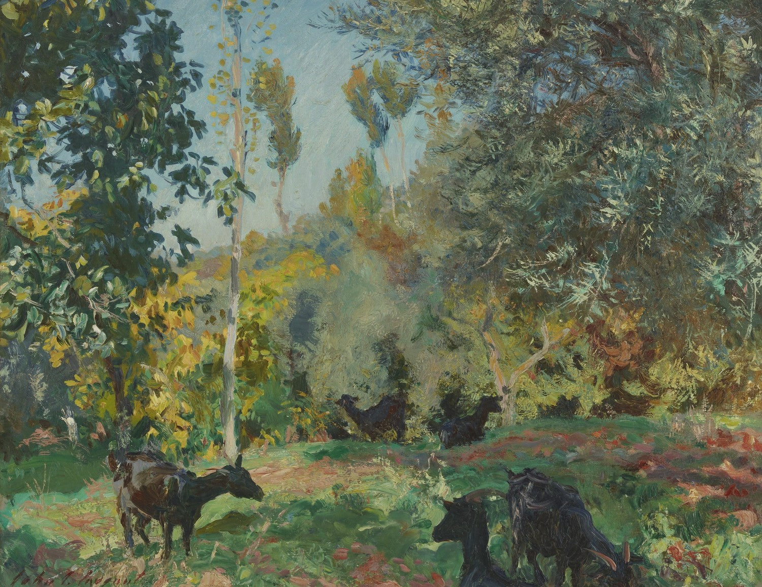 Landscape with Goats by John Singer Sargent