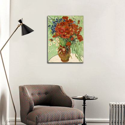 Vase with Daisies and Poppies - by Vincent van Gogh