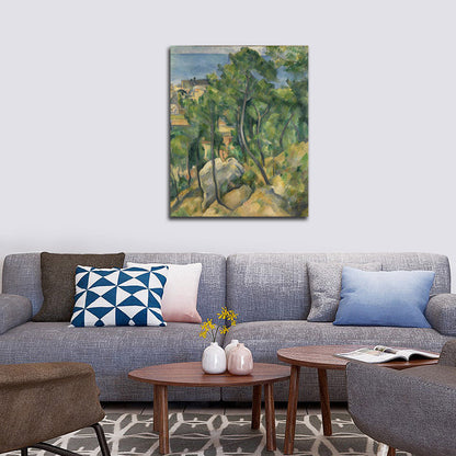 View of the Sea at L' Estaque - by Paul Cézanne