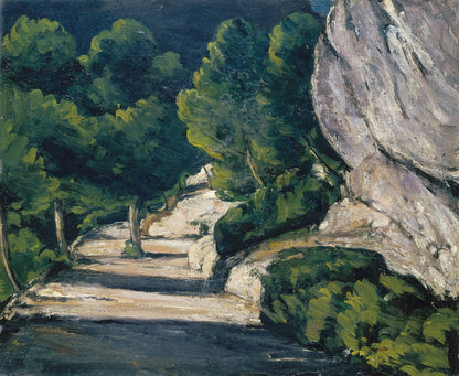 Landscape. Road with Trees in Rocky Mountains by Paul Cézanne