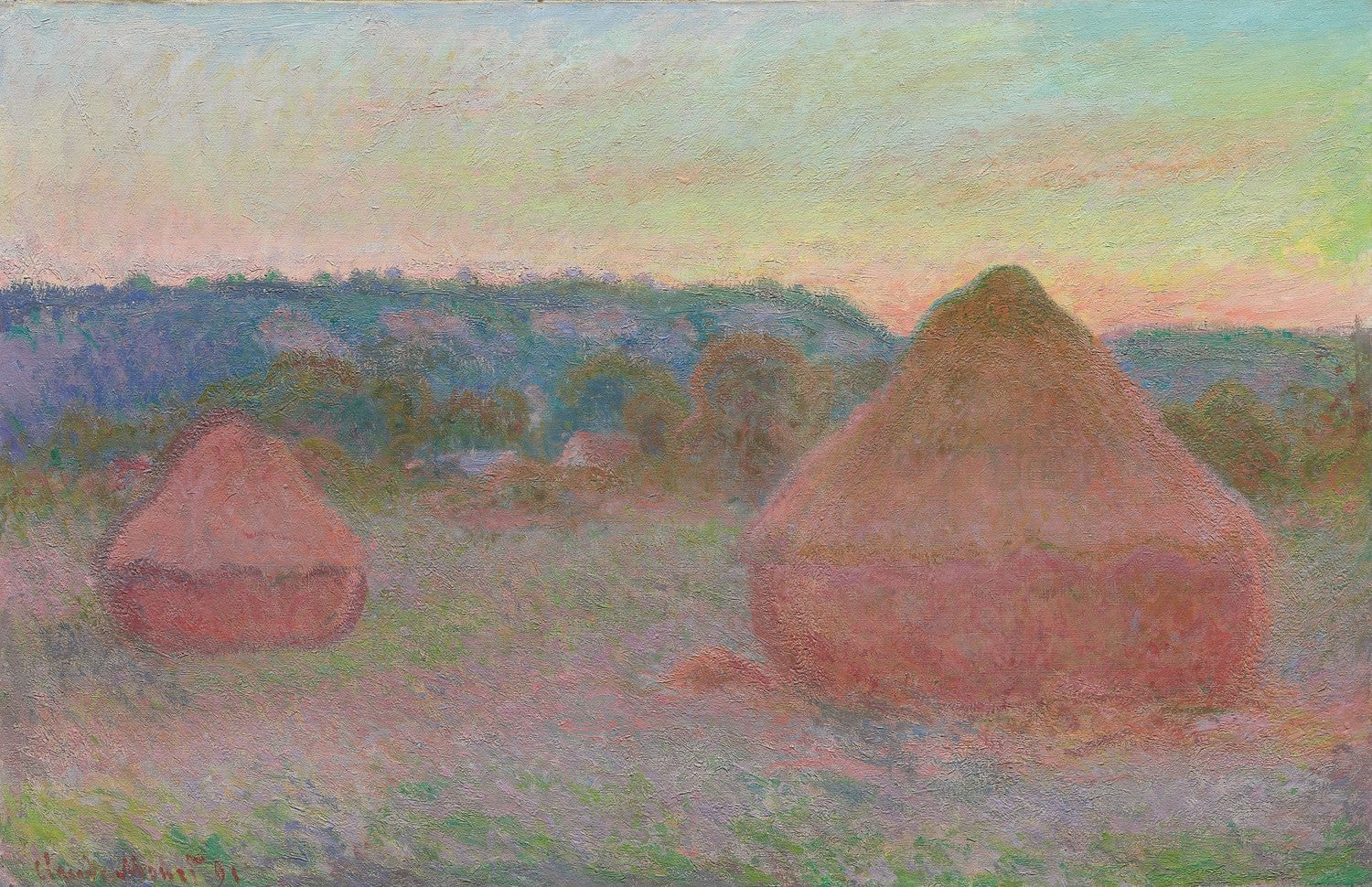 Stacks of Wheat (End of Day, Autumn) by Claude Monet