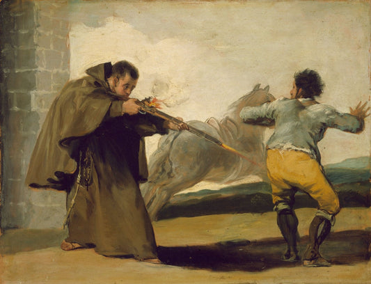 Friar Pedro Shoots El Maragato as His Horse Runs Off by Francisco Goya y Lucientes