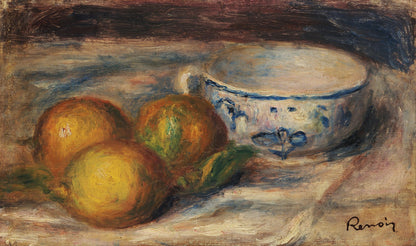 Still-life with lemons and a cup by Pierre-Auguste Renoir