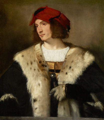 Portrait of a Man in a Red Hat by Titian