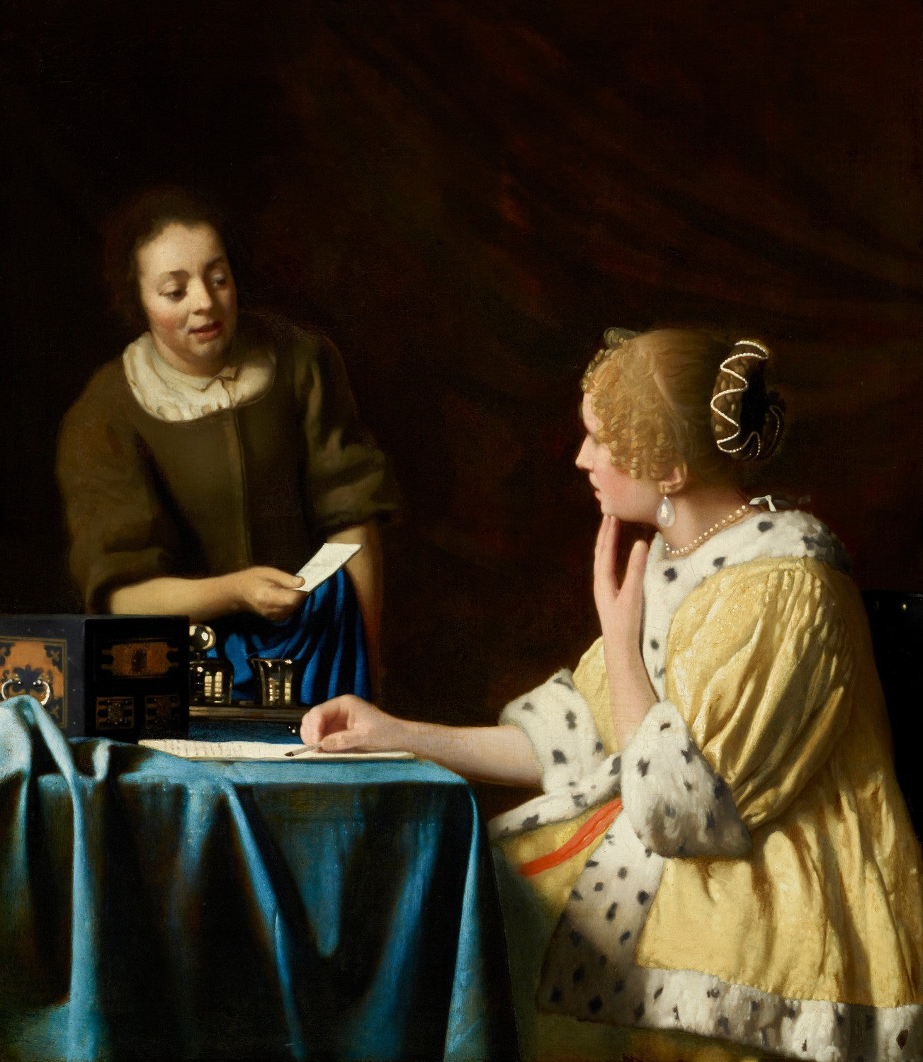 Mistress and Maid by Johannes Vermeer