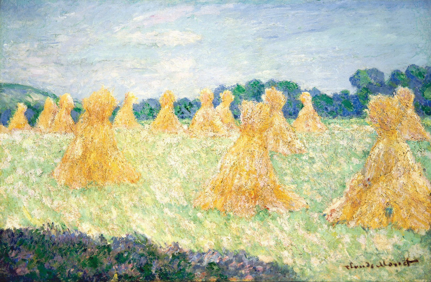 The Young Ladies of Giverny, Sun Effect by Claude Monet