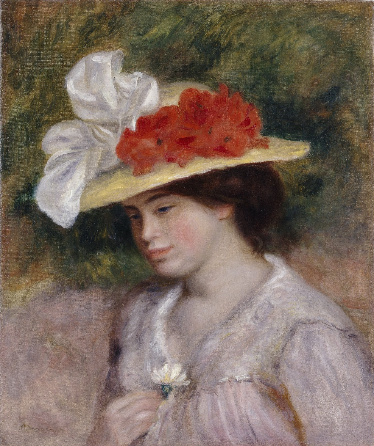 Woman in a Flowered Hat by Pierre-Auguste Renoir