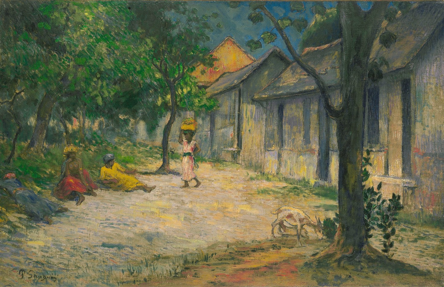 Village in Martinique (Femmes et Chevre dans le village) by Paul Gauguin