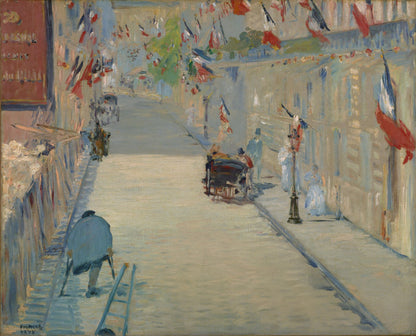 The Rue Mosnier with Flags by Édouard Manet