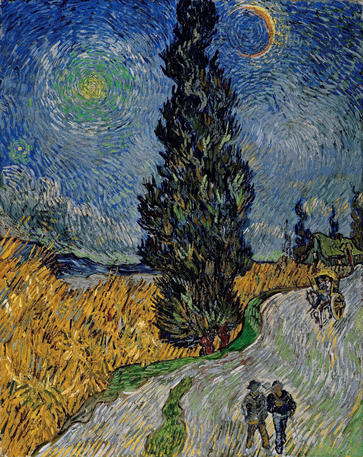 Country road in Provence by night by Vincent van Gogh