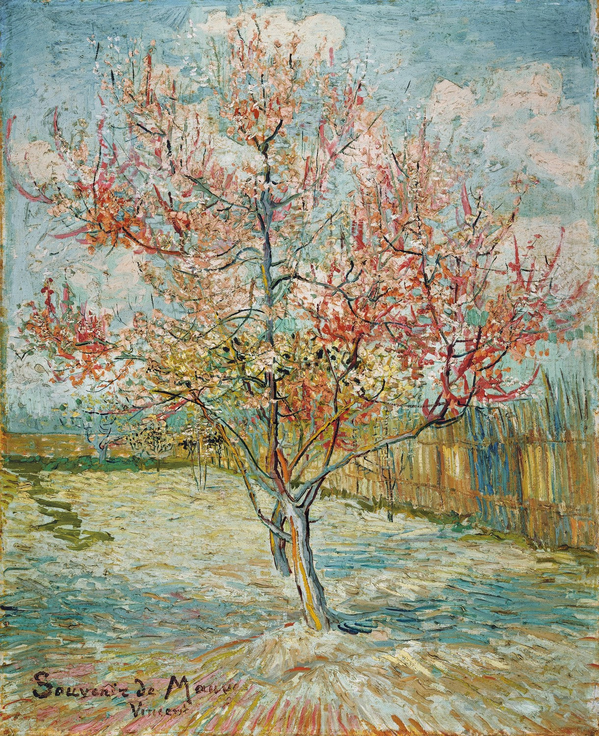 Pink peach trees ('Souvenir de Mauve') by Vincent van Gogh