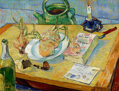 Still life with a plate of onions by Vincent van Gogh