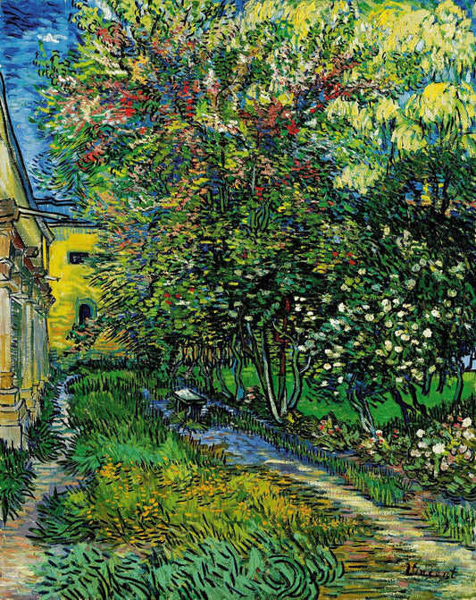 The garden of the asylum at Saint-Rémy by Vincent van Gogh