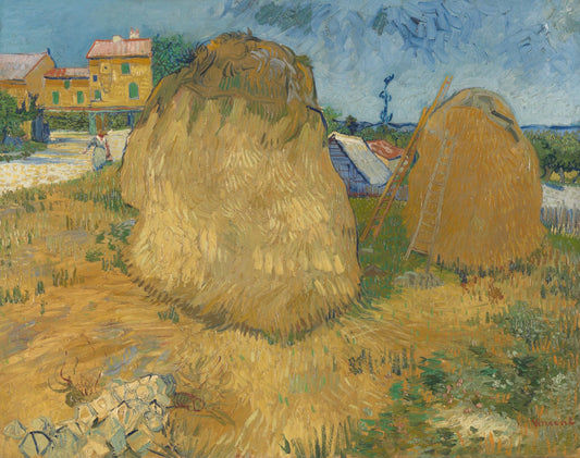 Wheat stacks in Provence by Vincent van Gogh