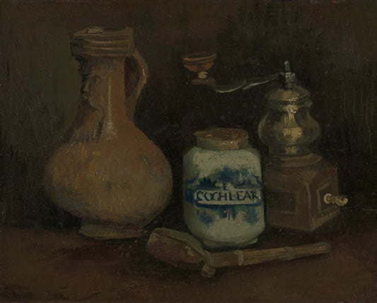 Still life with a bearded-man jar by Vincent van Gogh