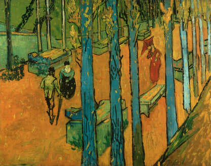 Falling leaves (Les Alyscamps) by Vincent van Gogh