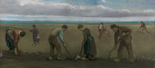 Peasants planting potatoes by Vincent van Gogh