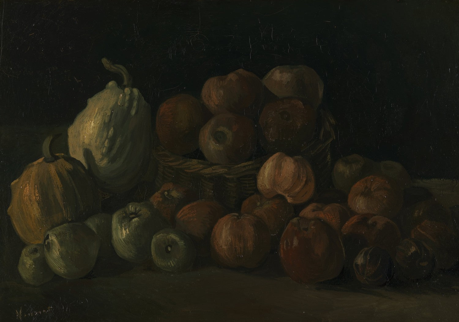 Still life with apples and pumpkins by Vincent van Gogh