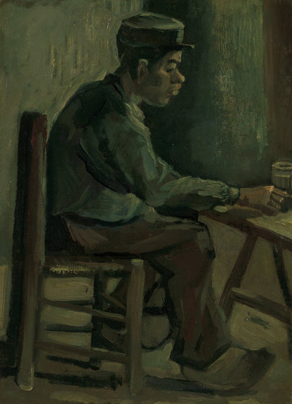 Man at table by Vincent van Gogh