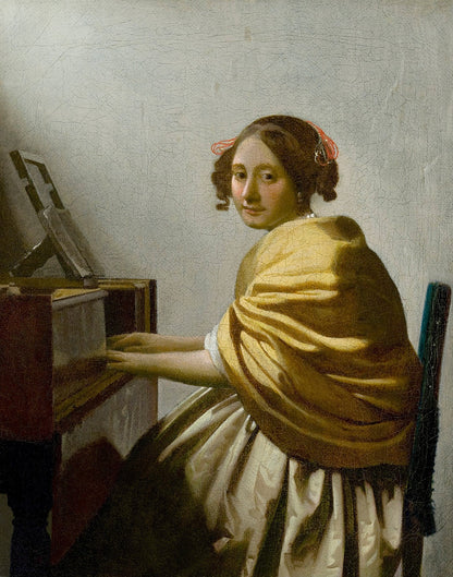 Young Woman Seated at a Virginal by Johannes Vermeer