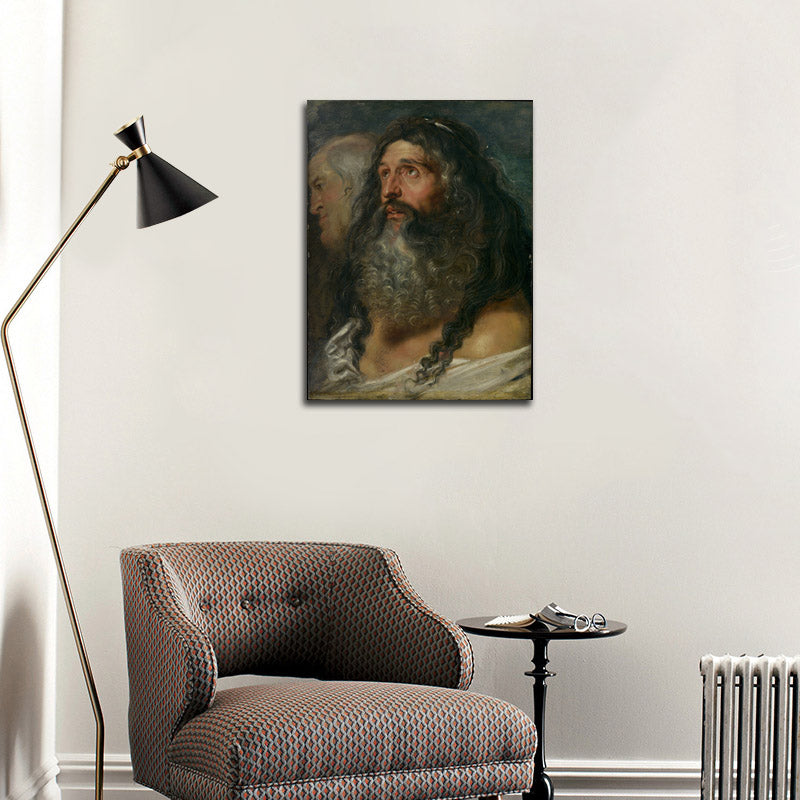 Study of Two Heads - by Peter Paul Rubens