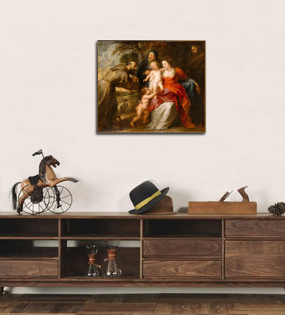 The Holy Family with Saints Francis and Anne and the Infant Saint John the Baptist - by Peter Paul Rubens