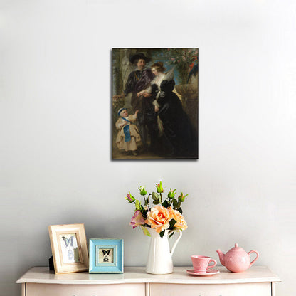 Rubens, His Wife Helena Fourment (1614â€?673), and Their Son Frans (1633â€?678) - by Peter Paul Rubens