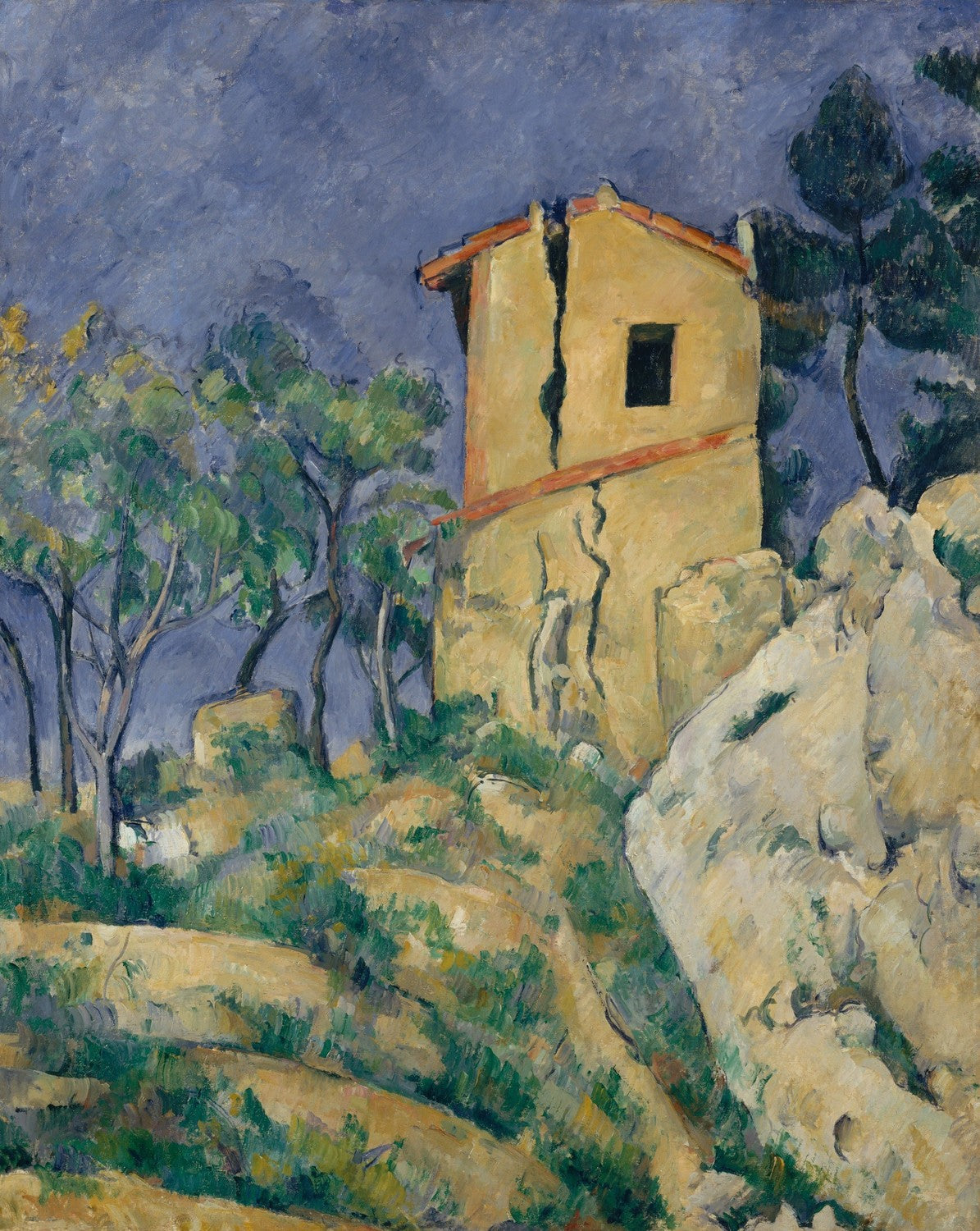 The House with the Cracked Walls by Paul Cézanne