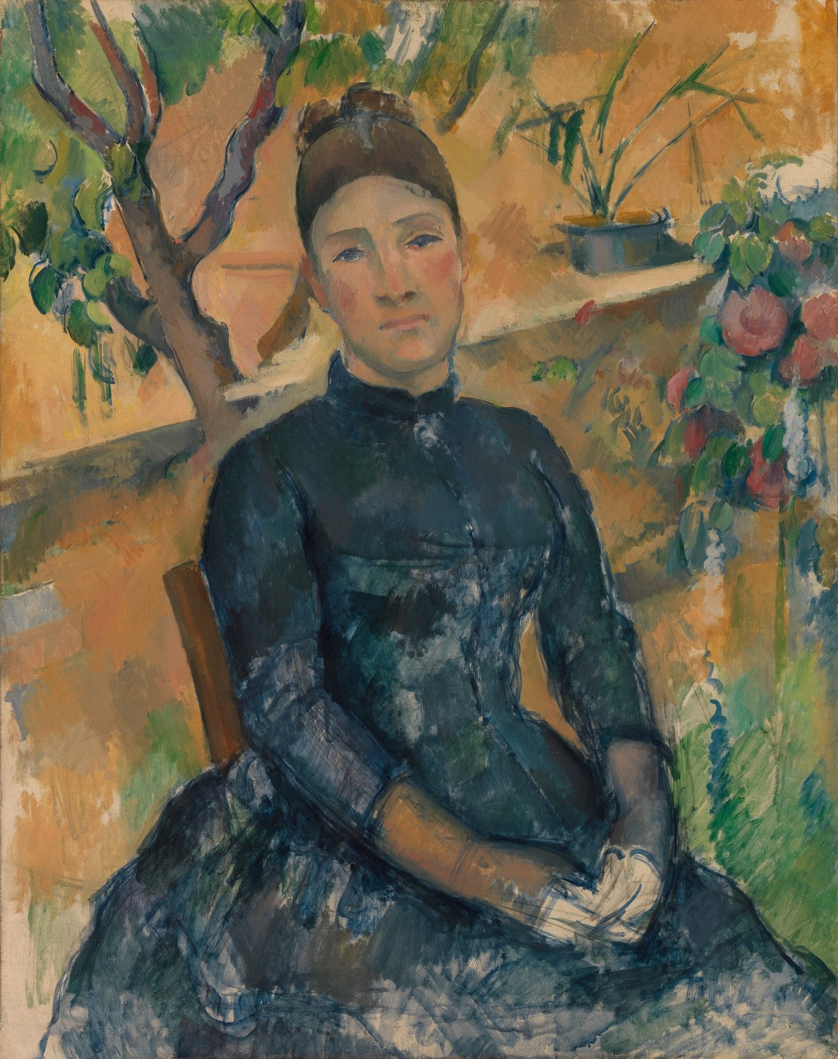 Madame Cézanne (Hortense Fiquet, 1850â€?922) in the Conservatory by Paul Cézanne