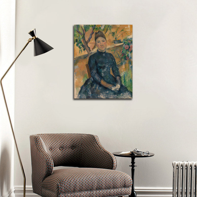 Madame Cézanne (Hortense Fiquet, 1850â€?922) in the Conservatory - by Paul Cézanne