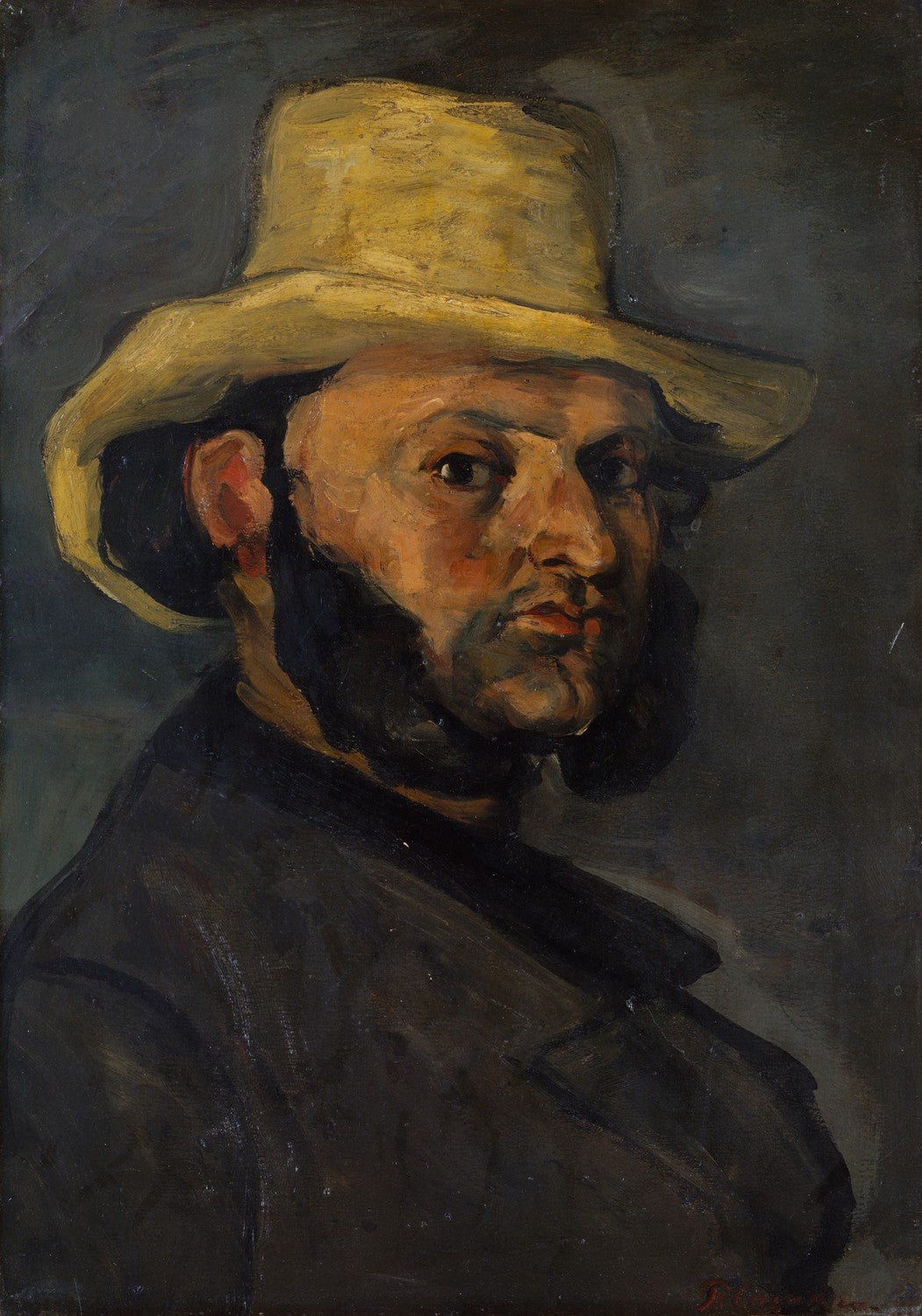 Gustave Boyer (b. 1840) in a Straw Hat by Paul Cézanne