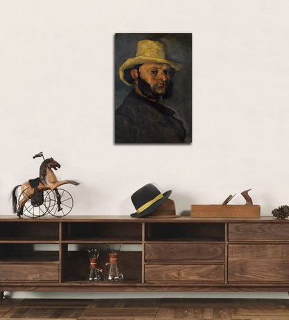 Gustave Boyer (b. 1840) in a Straw Hat - by Paul Cézanne